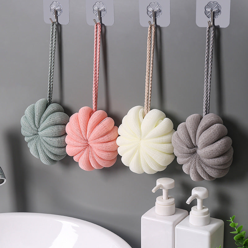 Japanese-Style Shower Loofah Pouf – Large 50 g Mesh Bath Flower Ball Body Scrubber (10 cm / 3.9 in Diameter)