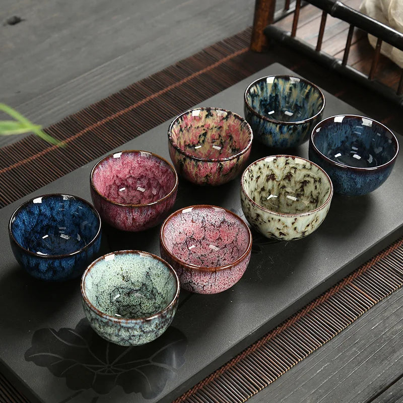Japanese Style Mini Tea Cup, 60ml Gradient Ceramic Teacup