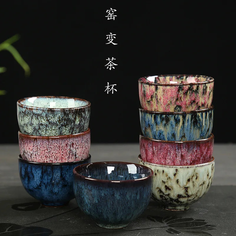 Japanese Style Mini Tea Cup, 60ml Gradient Ceramic Teacup