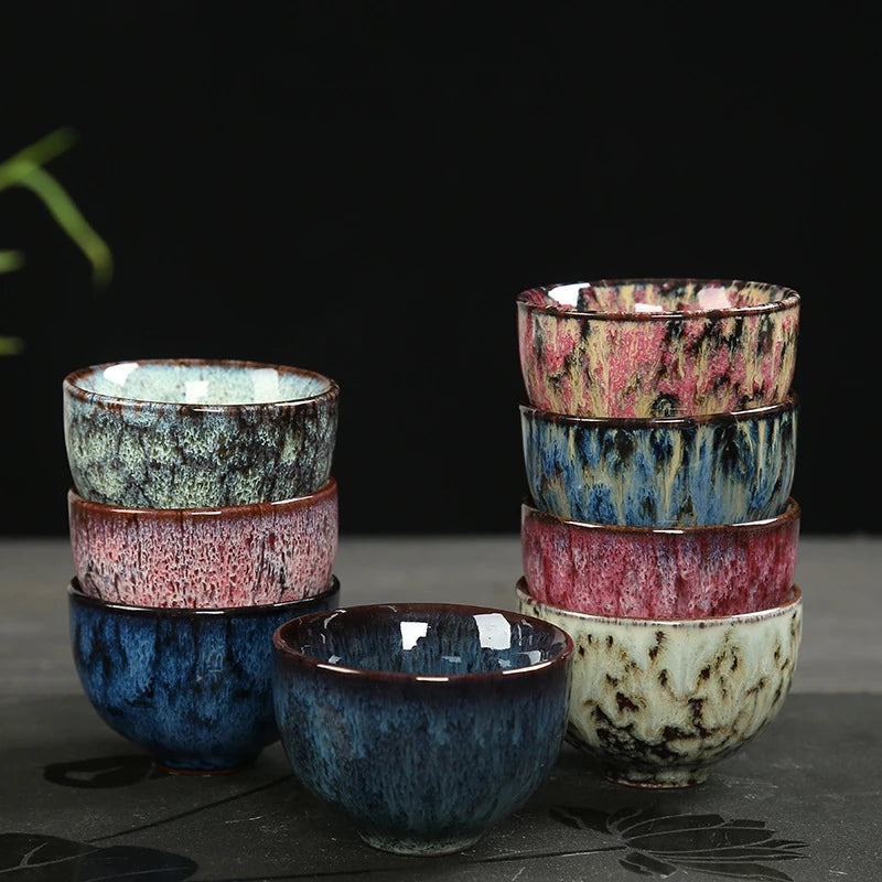 Japanese Style Mini Tea Cup, 60ml Gradient Ceramic Teacup