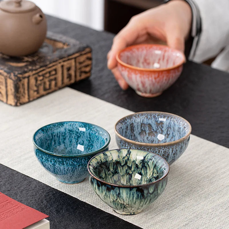 Japanese Style Mini Tea Cup, 60ml Gradient Ceramic Teacup