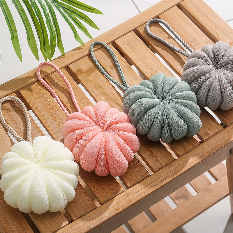 Japanese-Style Shower Loofah Pouf – Large 50 g Mesh Bath Flower Ball Body Scrubber (10 cm / 3.9 in Diameter)