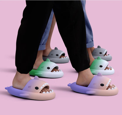 Comfort EVA Shark Pattern Cloud Slides – Lightweight Non-Slip Indoor & Outdoor Slippers